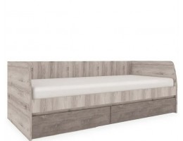 Кровать односпальная Джаз 90-2, каштан найроби/оникс