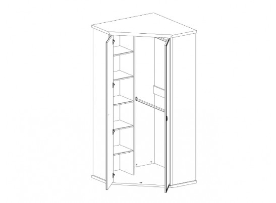 Шкаф угловой 2D Магеллан (сосна винтаж)