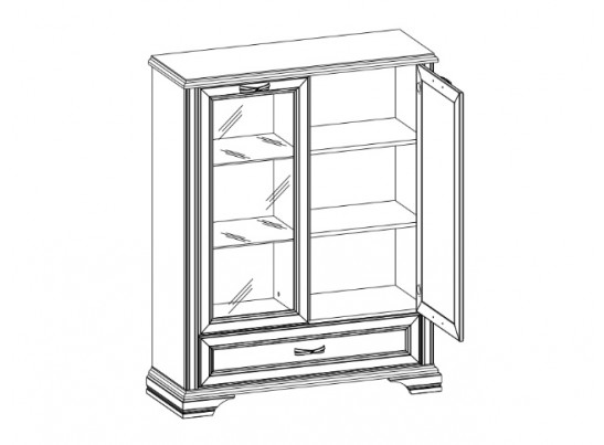Шкаф с витриной 1V1D1SL Монако