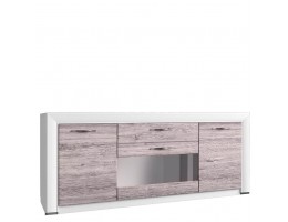 Тумба под ТВ 1V2D1S Оливия, вудлайн крем/дуб анкона