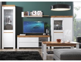 Стенка Таурус вариант 2, белый\дуб вотан