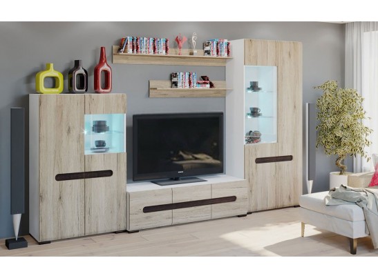 Мебель в гостиную AZTECA, белый глянец