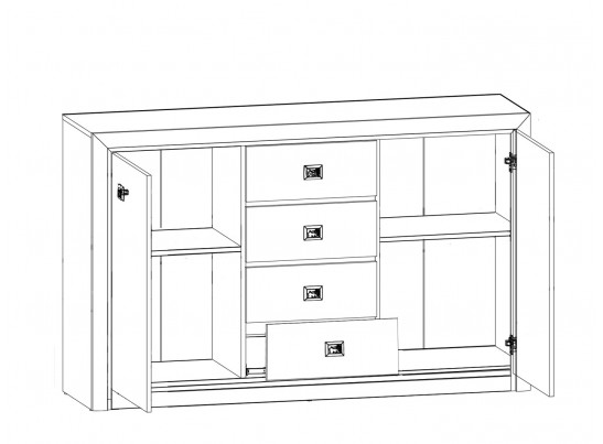 Тумба в гостиную КОМ2D4S КОЕН