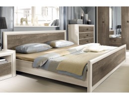 Кровать с основанием LOZ 140*200_2 КОЕН, ясень снежный/сосна натуральная Кровать с основанием LOZ 140*200_2 КОЕН, ясень снежный/сосна натуральная