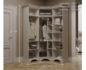 Шкаф с зеркалом угловой Кентаки белый SZFN5D