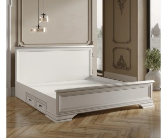 Кровать с выкатными ящиками Кентаки белый LOZ180x200