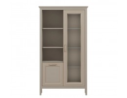 Шкаф-витрина Классик глиняный серый REG1W1D