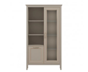 Шкаф-витрина Классик глиняный серый REG1W1D