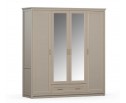 Шкаф с зеркалом Классик глиняный серый SZF2D2L1S