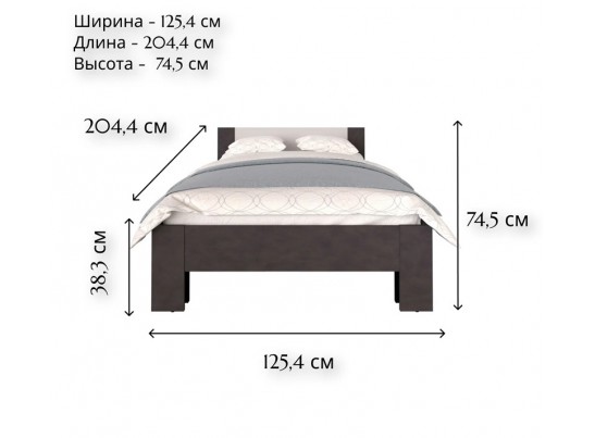 Кровать Кристофф серый LOZ120х200