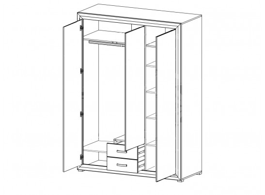 Спальный гарнитур MALTA, лиственница сибирская/орех лион