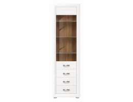 Витрина с полками B136-REG1W3S MALTA, лиственница сибирская/орех лион