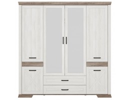 Шкаф вместительный MARSELLE SZF6D2S, в цвете ясень снежный/дуб сонома