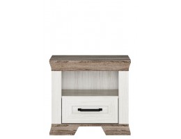 Прикроватная тумба MARSELLE KOM1S, в цвете ясень снежный/дуб сонома