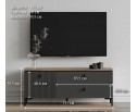 Тумба под телевизор Сан Джиминьяно антрацитовый/дуб нокс RTV1D2S