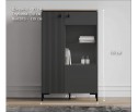 Шкаф-витрина Сан Джиминьяно антрацитовый/дуб нокс REG1D1W/140
