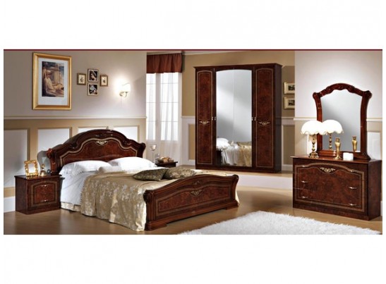 Кровать 2-х спальная "Ирина" (орех)