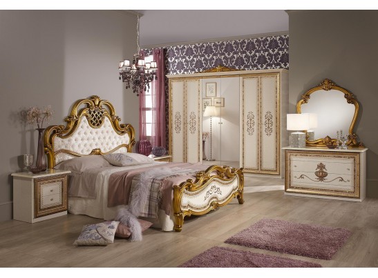 Шкаф 6-и дверный с зеркалами "Анита" (беж.)