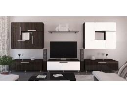 Гостиная Фортуна 9 (белый, зебравуд глянец)