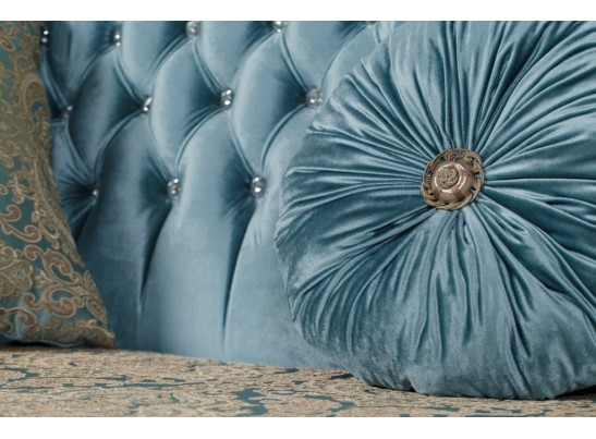 Комплект мягкой мебели Эсмеральда, крем (ткань бирюза)