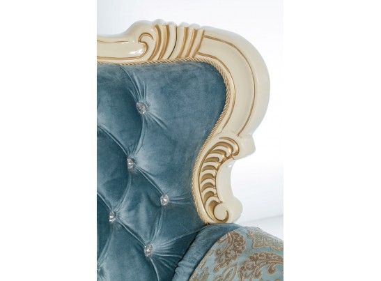 Комплект мягкой мебели Эсмеральда, крем (ткань бирюза)