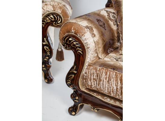 Комплект мягкой мебели Эсмеральда, орех (ткань беж)