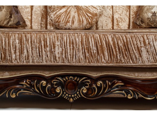 Комплект мягкой мебели Эсмеральда, орех (ткань беж)