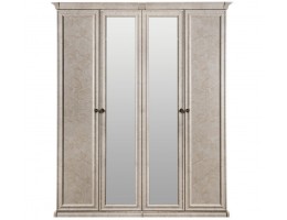 Шкаф 4-х ств (2+2) с зеркалом "Афина" крем корень