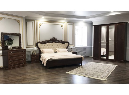 Кровать с мягким изголовьем "Афина" караваджо