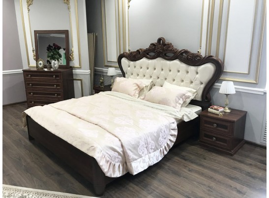 Кровать с мягким изголовьем "Афина" караваджо