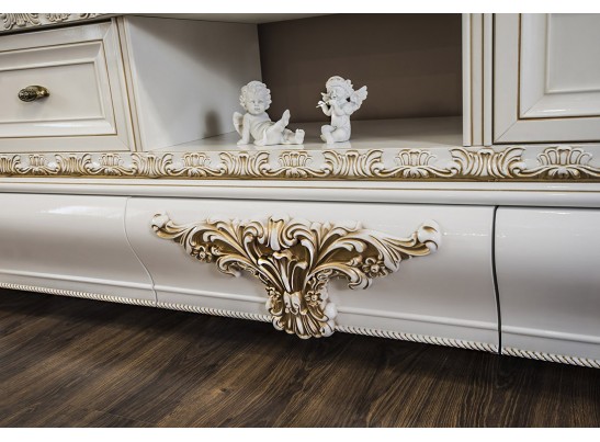 Гостиная Алсу 2+1 белый глянец