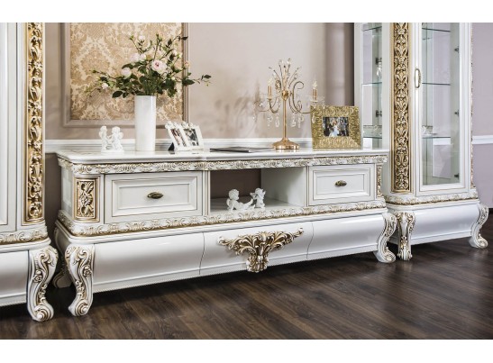 Гостиная Алсу 2+1 белый глянец