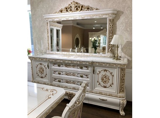 Зеркало Алсу белый глянец