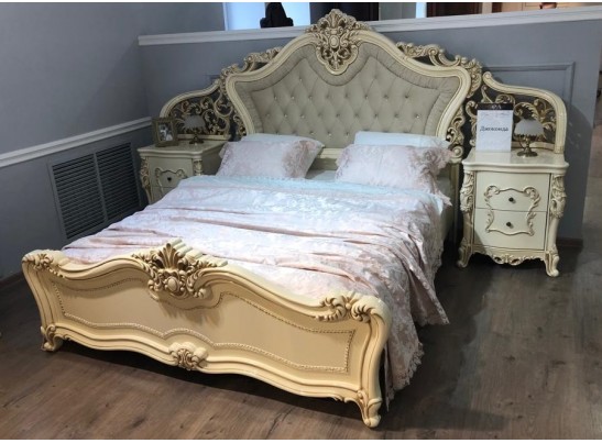 Спальня Джоконда с 5и дверным шкафом (крем глянец)