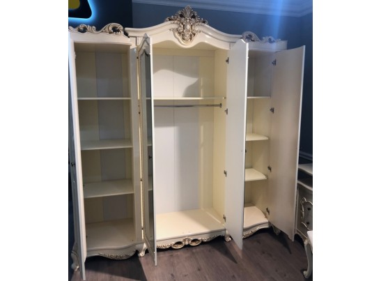 Шкаф 4-створчатый Джоконда (крем глянец)