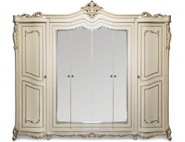 Шкаф 6-створчатый Джоконда, крем глянец