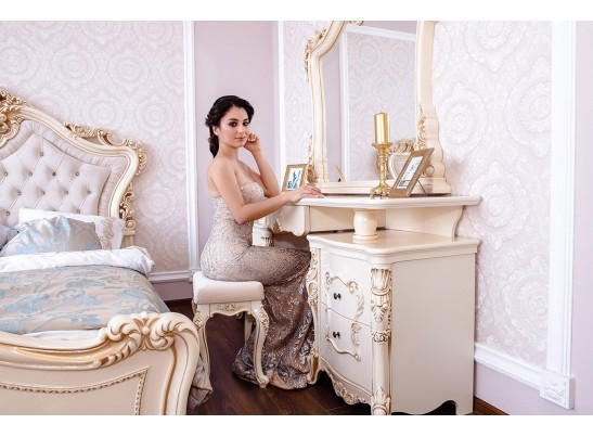 Спальня Джоконда с 5и дверным шкафом (крем глянец)