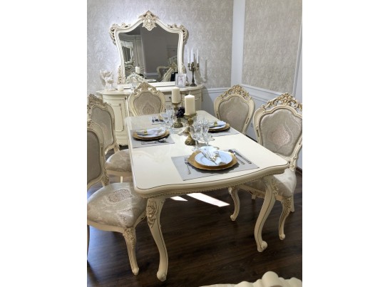 Стол обеденный "Джоконда" (крем глянец)