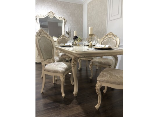 Стол обеденный "Джоконда" (крем глянец)