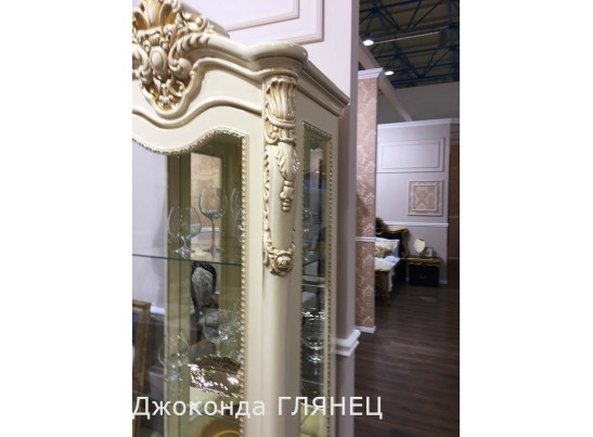 Витрина "Джоконда" левая (крем глянец)