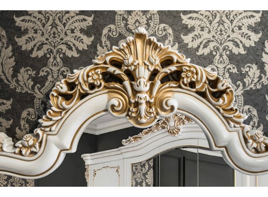 Кровать двуспальная с мягким изголовьем Флоренция, белая