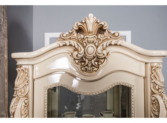 Витрина "Джоконда" левая (крем глянец)