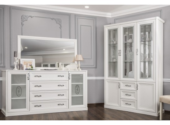 Зеркало для гостиной Мишель, белое