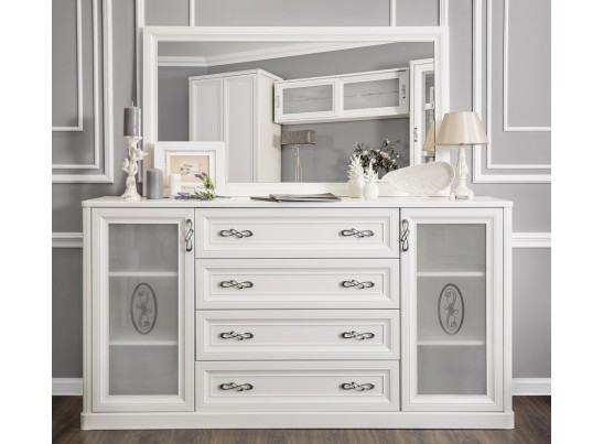 Зеркало для гостиной Мишель, белое