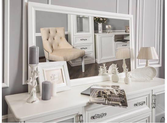 Зеркало для гостиной Мишель, белое