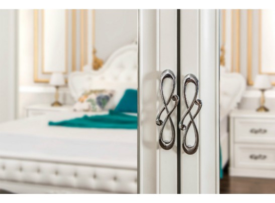 Спальня Мишель с 5-створчатым шкафом, белая