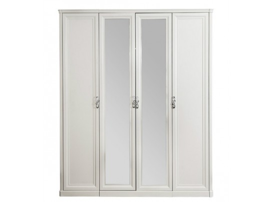 Шкаф 4-створчатый Мишель, белый