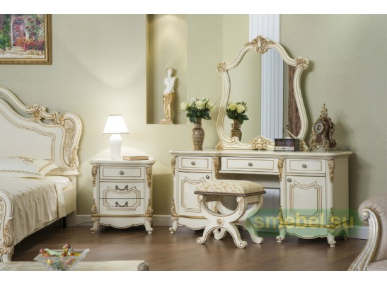 Спальня Мона Лиза (крем) с мягким изголовьем