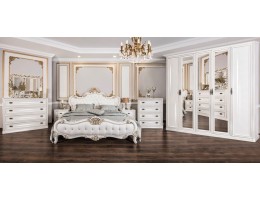 Спальня Натали с 3-створчатым шкафом, белая