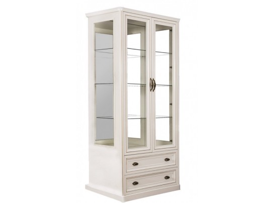 Витрина двухстворчатая Натали, белая